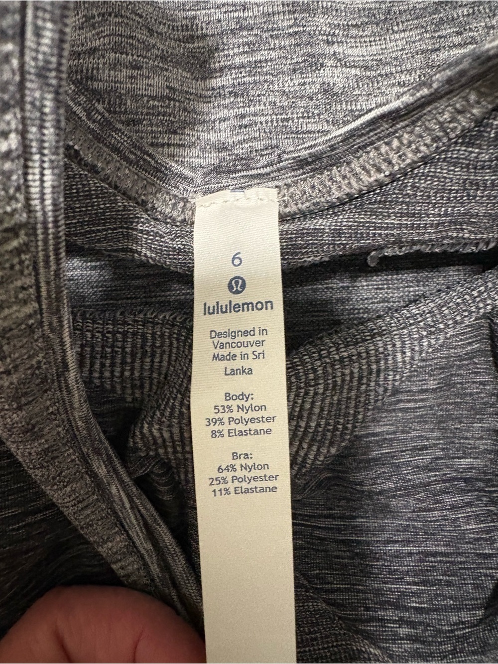 Lululemon Balance and Resist Onesie Black/White/Light Cast Size 6 - Picture 5 of 7